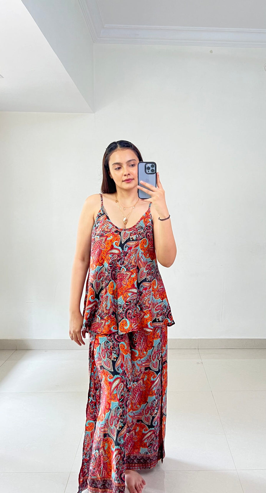 MEXICO CAMI AND WRAP TROUSER SET