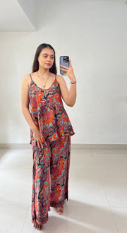 MEXICO CAMI AND WRAP TROUSER SET