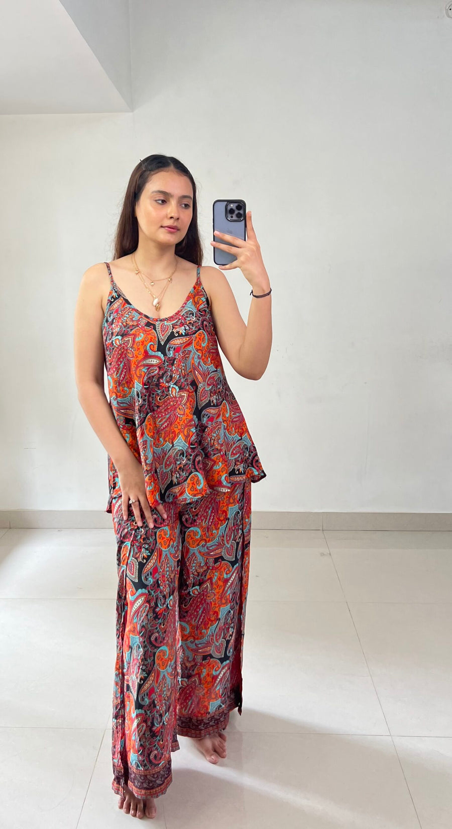 MEXICO CAMI AND WRAP TROUSER SET