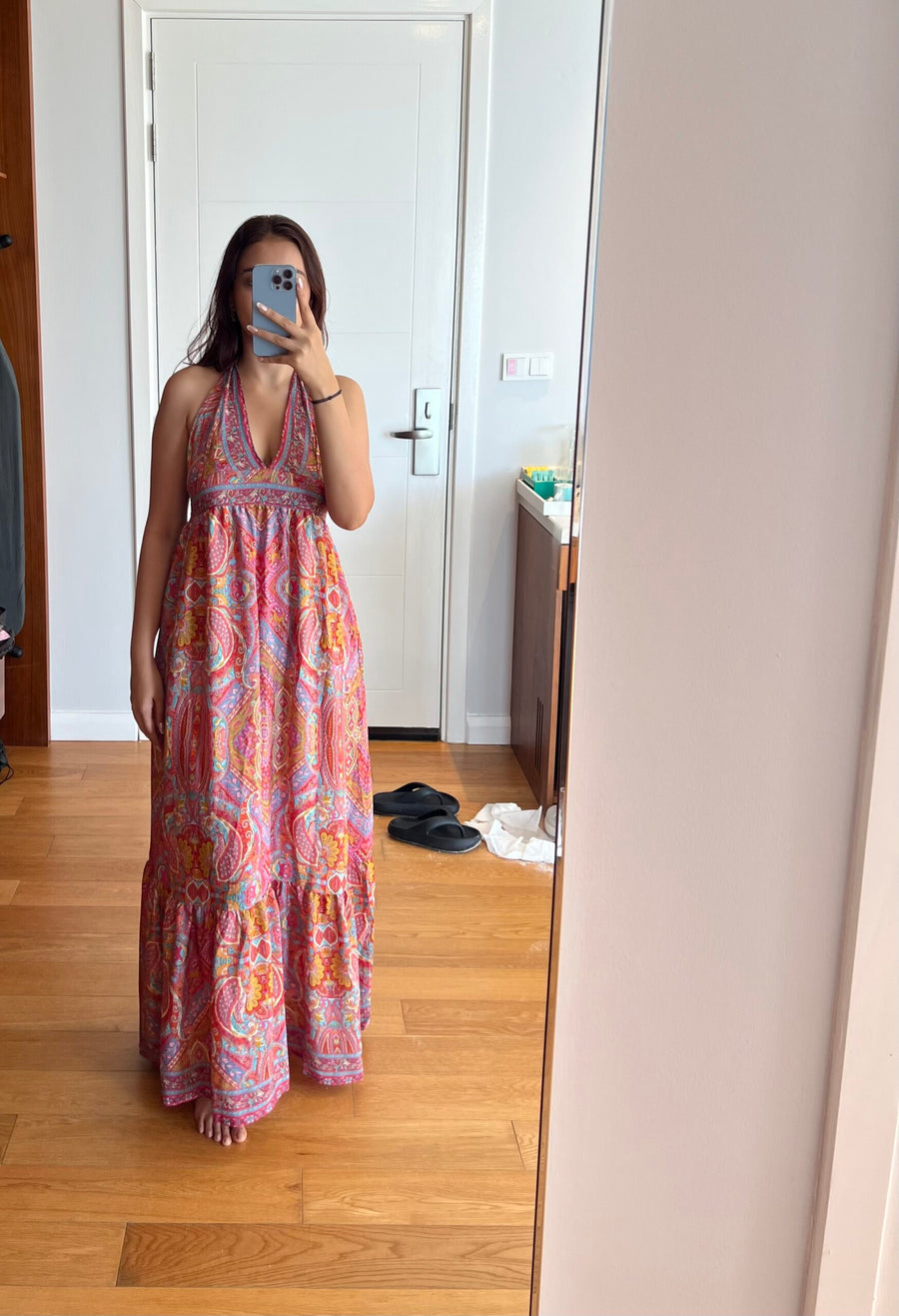 PERU HALTERNECK MAXI DRESS