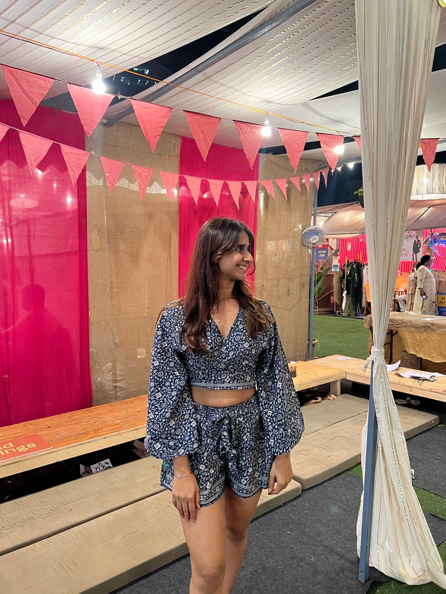 MILOS WRAP TOP & SHORTS SET