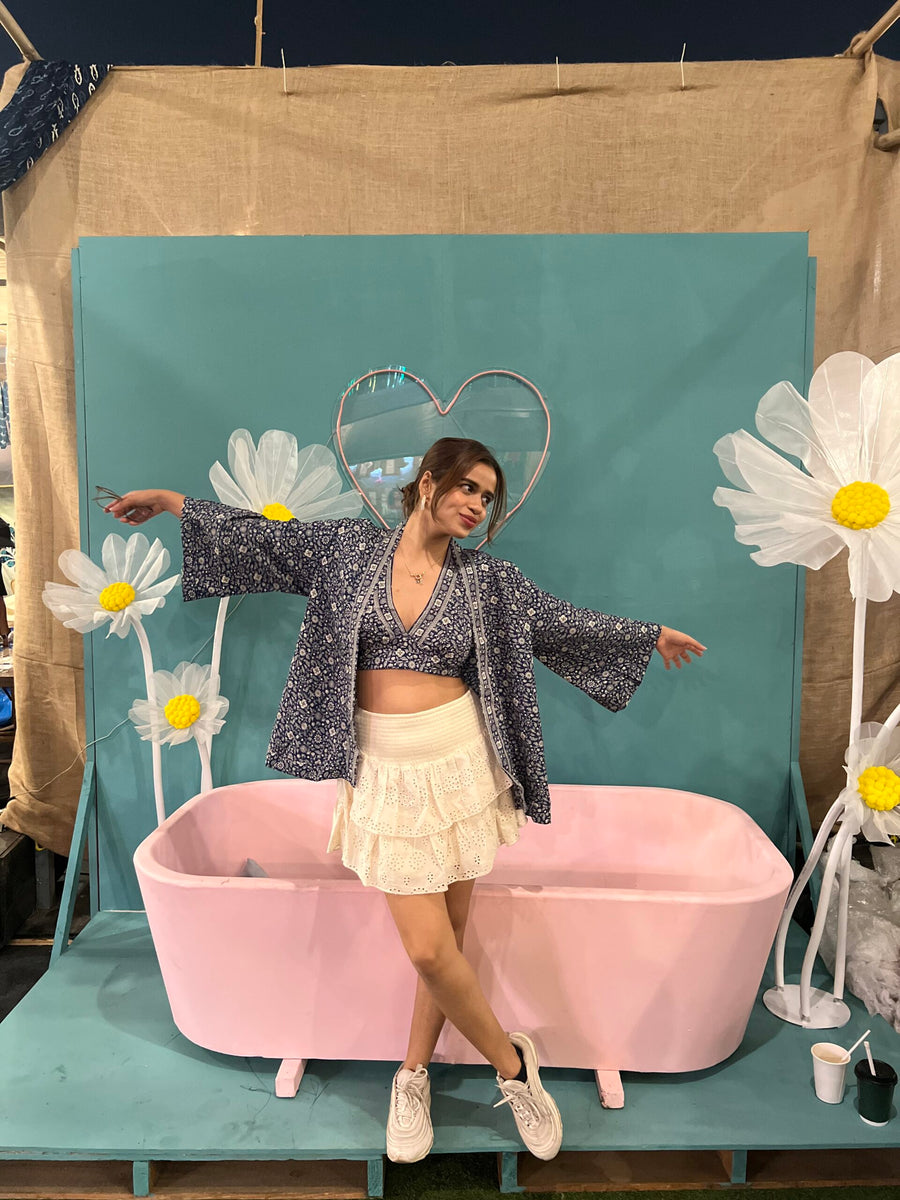 MILOS HALTERNECK TOP & KIMONO SET