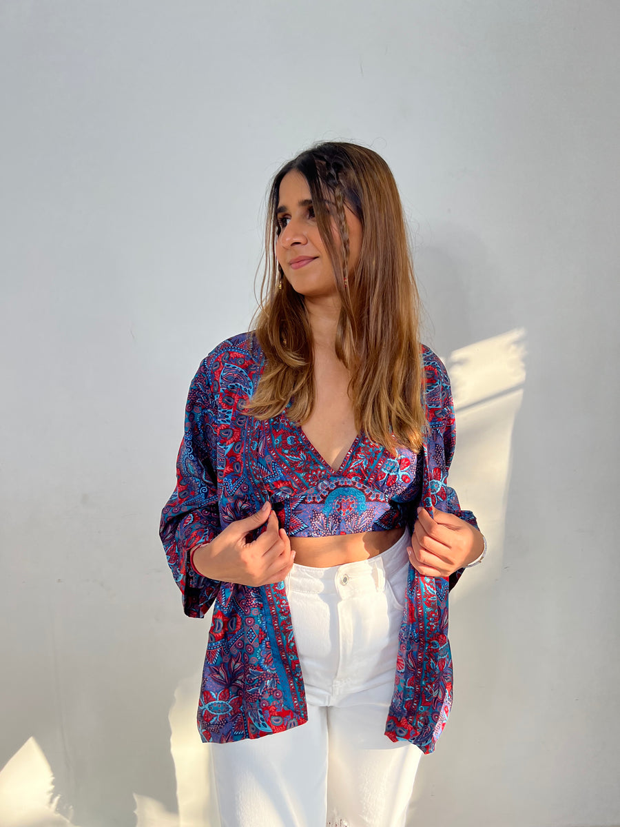 BERLIN HALTERNECK & KIMONO SET