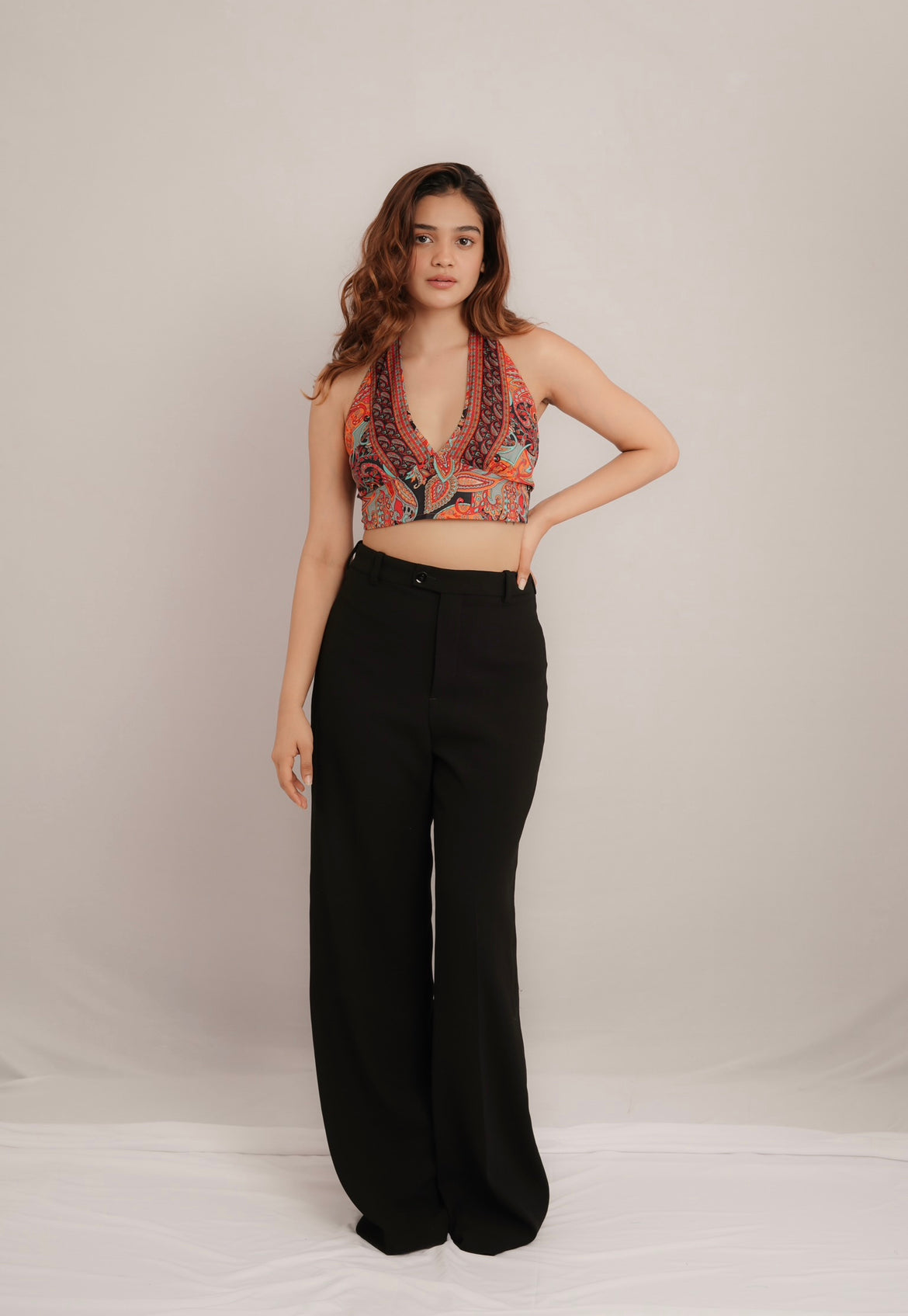MEXICO HALTERNECK TOP & KIMONO SET